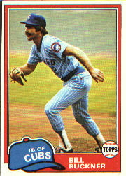 1981 Topps Baseball Cards      625     Bill Buckner